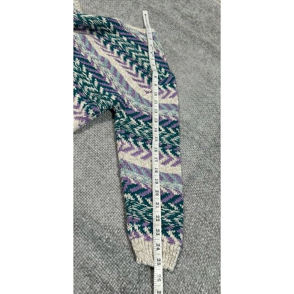 Poles Maison Montagut Sweater Womens Medium Purple‎ Textured Cotton Linen Jumper - Picture 7 of 13